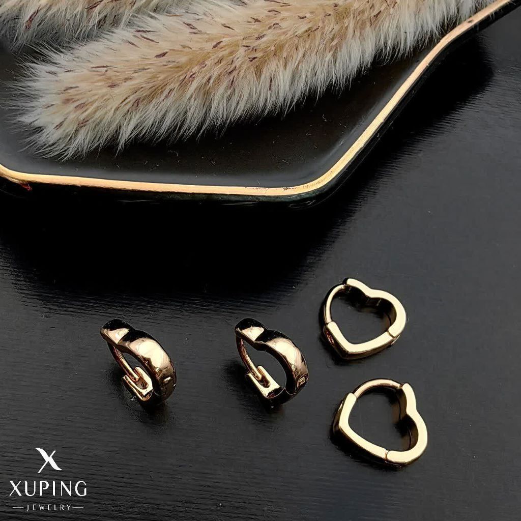 گوشواره قلبی ژوپینگ کد 2737 - خرید آنلاین از گالری آداس